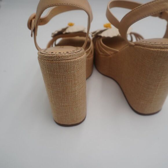 Larroude Magnolia Wedge/ Ivory Leather. Handmade, Stylish, Fashion/Chic Size 8.5 - Picture 4 of 11